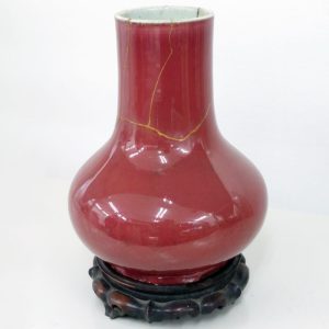 【中国骨董】辰砂花瓶 商品画像