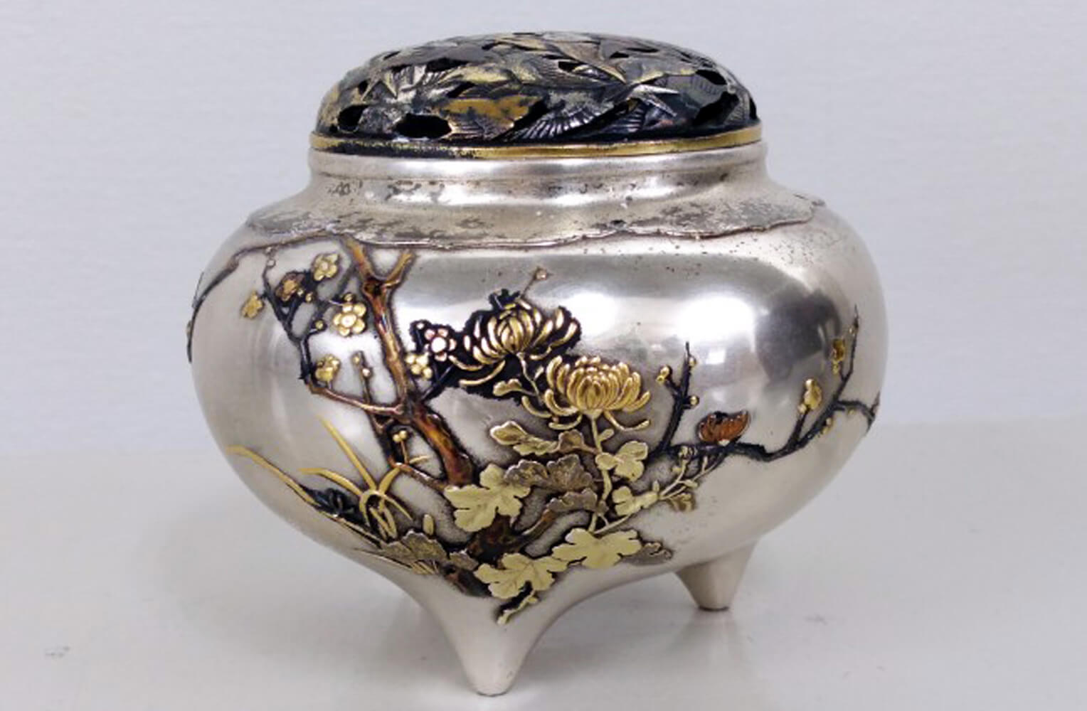 【津雪】銀製香炉 商品画像