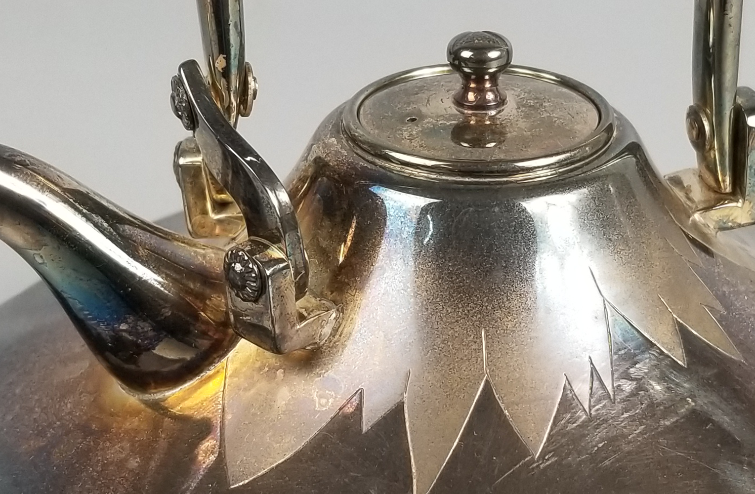 純銀製 富士型銚子 蓋部分