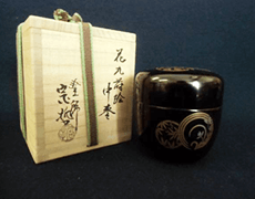 塗師 中村宗哲 花丸蒔絵中棗