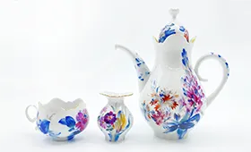 マイセン 現代花 コーヒーポット他計3点