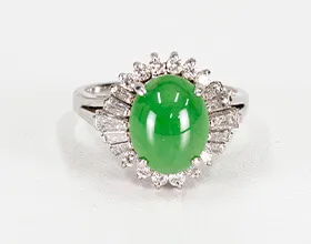翡翠・ダイヤモンドリング
