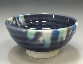 徳田八十吉  盃 燿彩